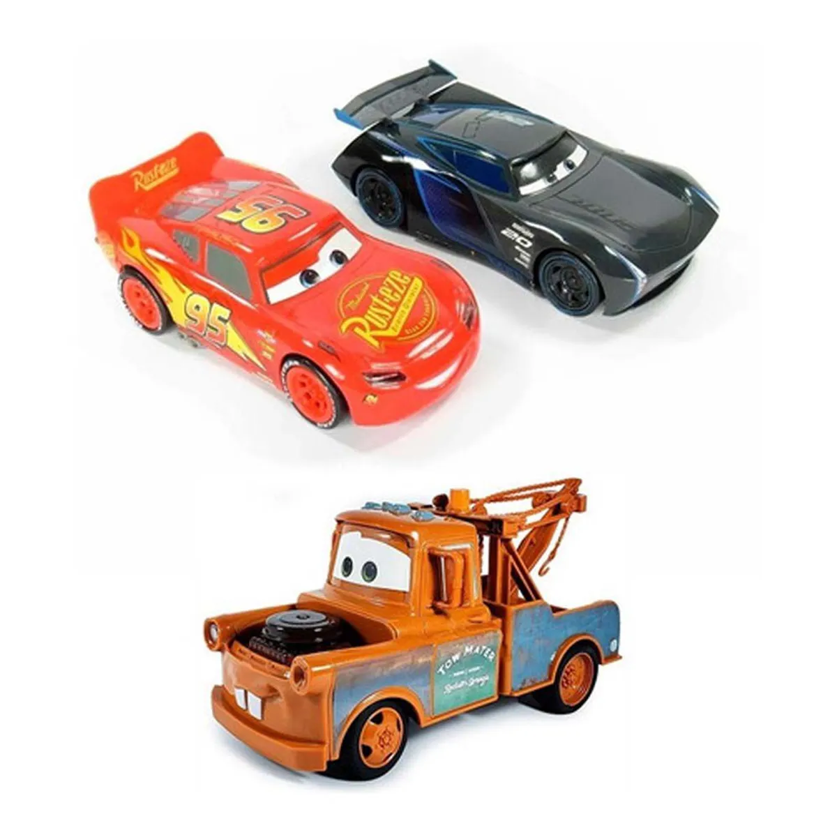 COCHES A FRICCION MCQUEEN MATER Y JACKSON STORM CARS - 2