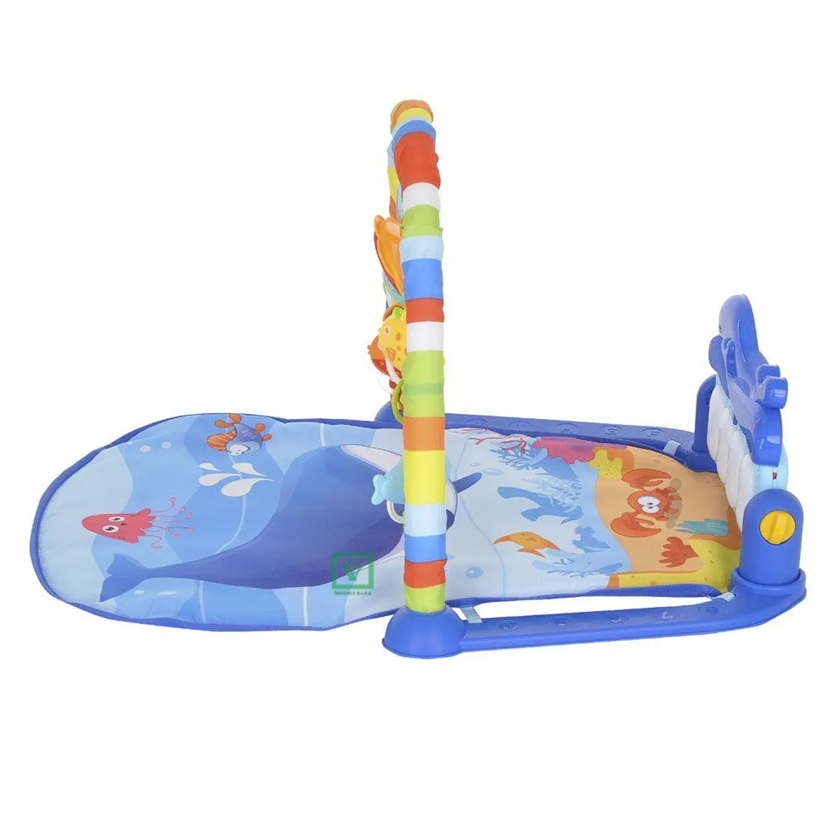 GIMNASIO DE BEBE CON PIANO MUSICAL DELFÍN HE0631 AZUL - 3