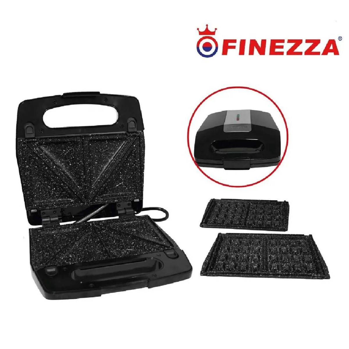 SANDWICHERA WAFLERA FINEZZA FZ-820WS PLACAS INTERCAMBIABLES - 1