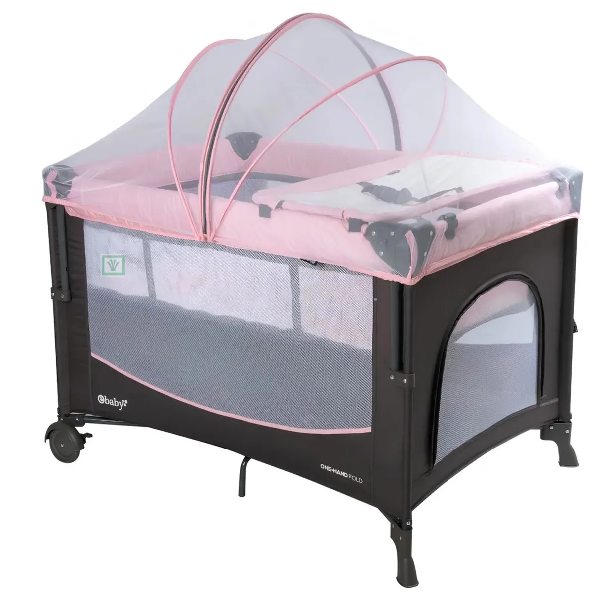 CUNA COLECHO LUMA EBABY EB771 ROSADO - 2