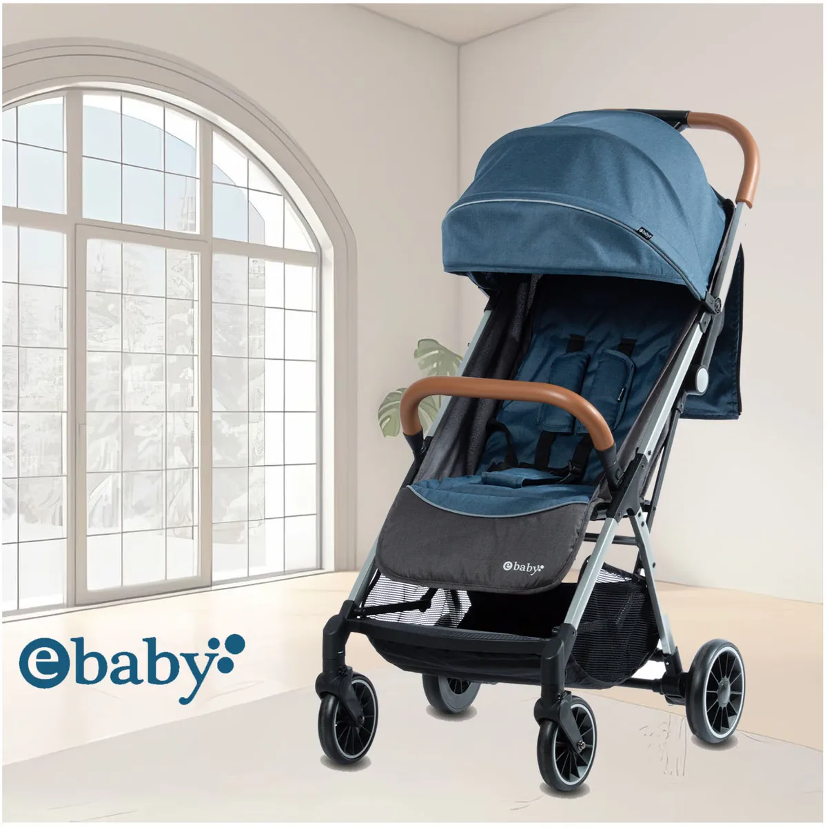 COCHE MALETA PARA BEBÉ «SOFI» DE FÁCIL PLEGADO AZUL - 2