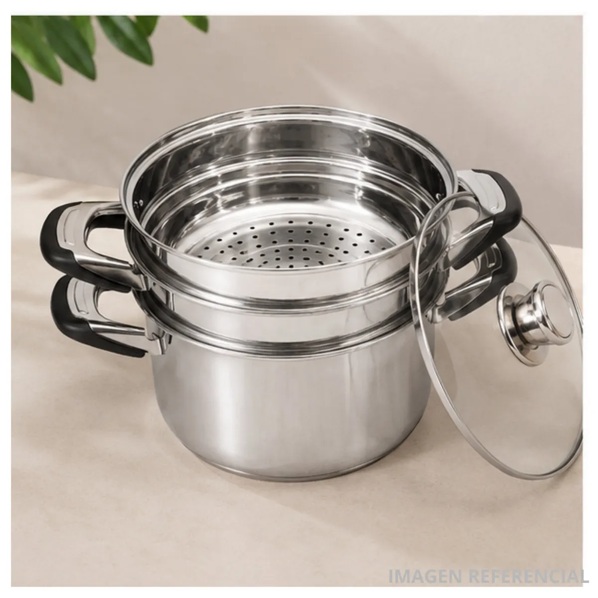 OLLA ESPAGUETERA FINEZZA DE ACERO INOXIDABLE DE 6 LITROS CON TAPA ESCURRIDORA - FZ-0062SP - 5