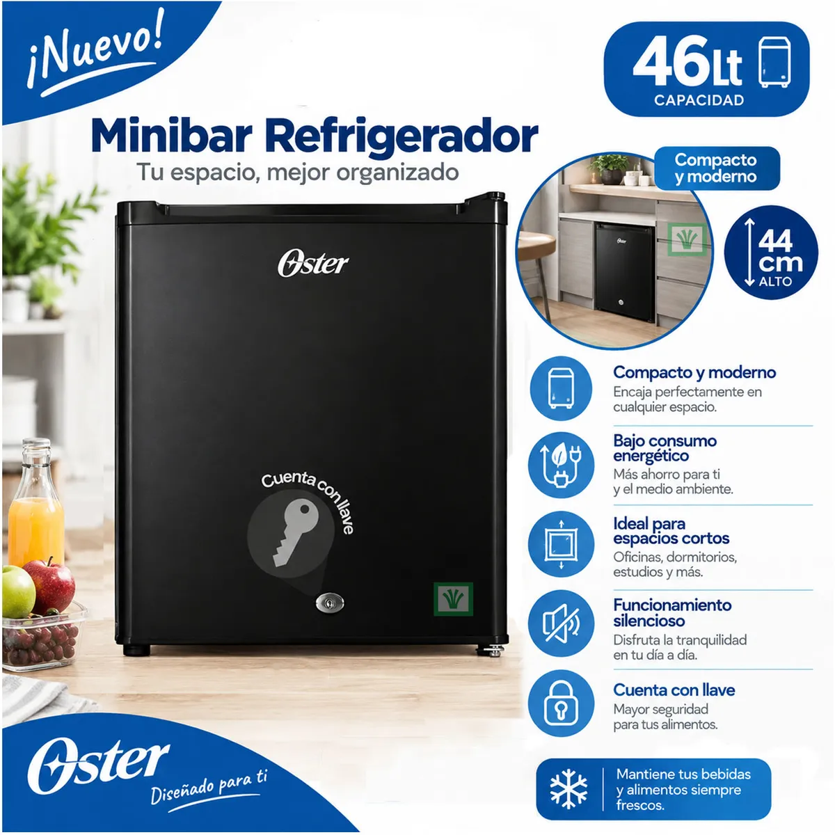 FRIGOBAR OSTER - OS-PMB46BB 46L - 1