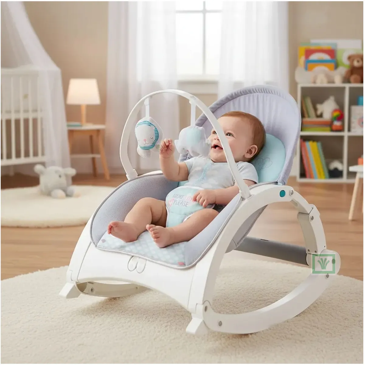 SILLA VIBRADOR MUSICAL PIU BELLO 2 EN 1 ELEPHANT - 5