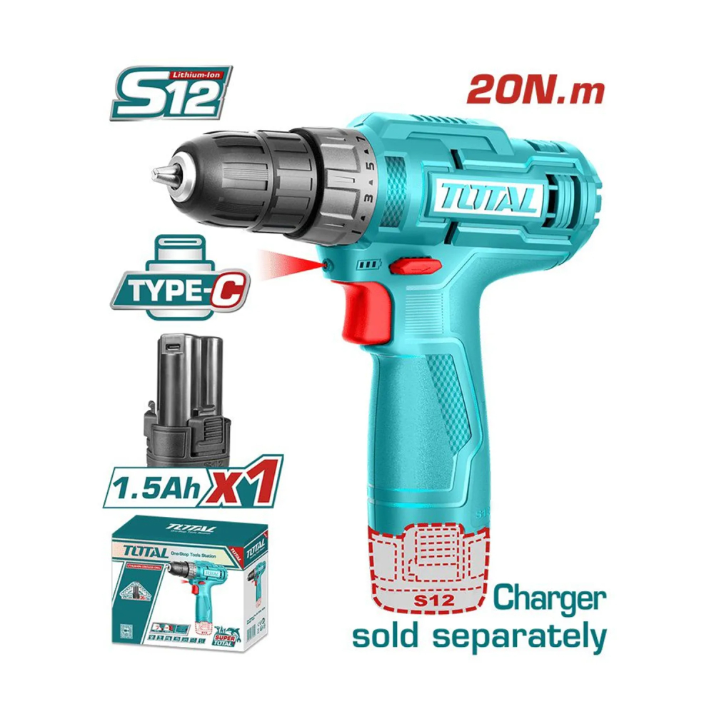 TALADRO ATORNILLADOR INALAMBRICO 12V -TDLI12428 - 1