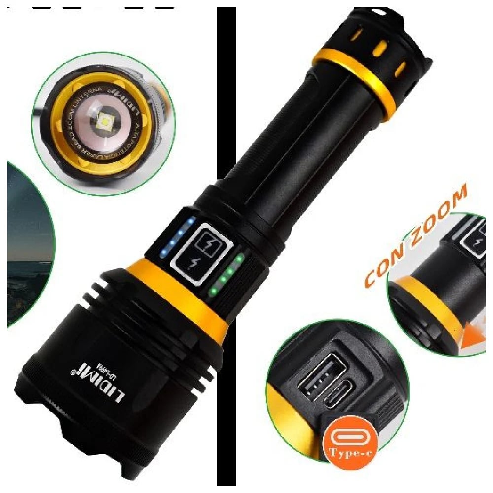 LINTERNA TÁCTICA PROFESIONAL LIDIMI LD-L499A - 1