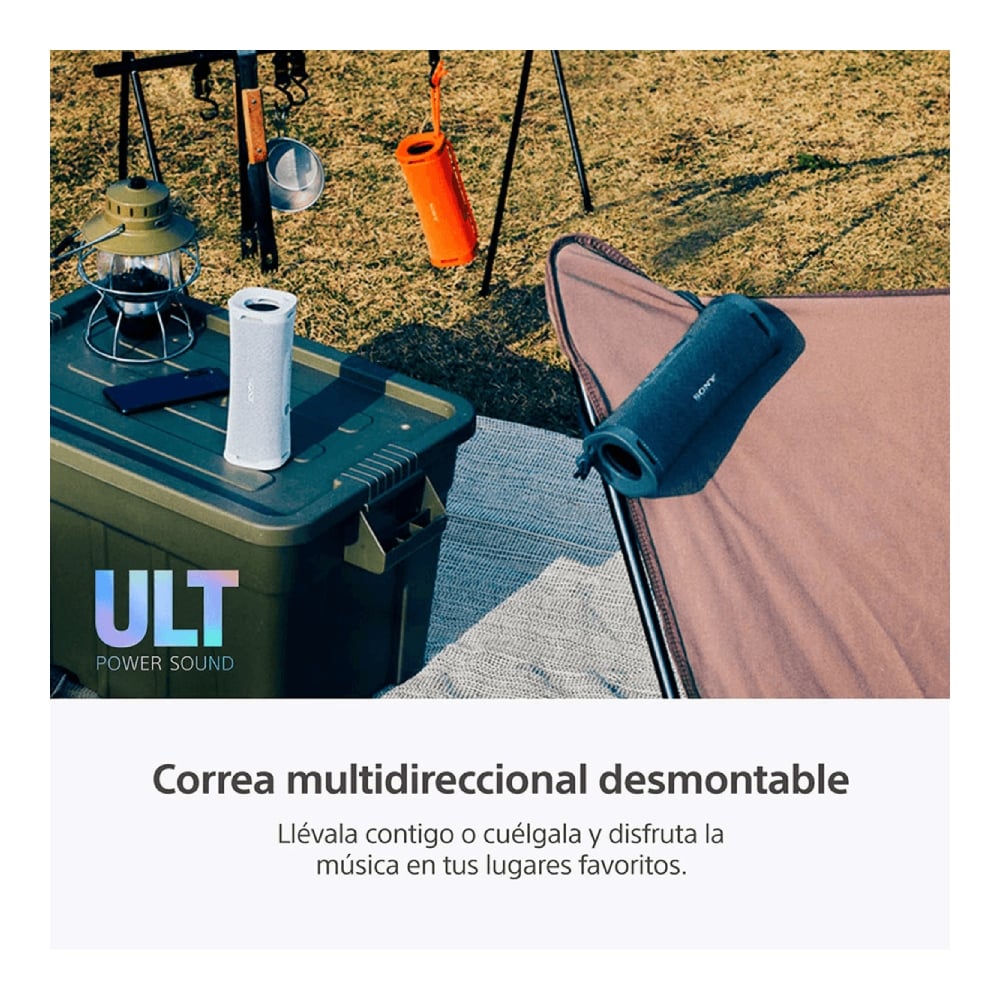 PARLANTE BLUETOOTH PORTÁTIL SONY SRS-ULT10 ULT FIELD 1 BLANCO CON GRAVES POTENCIADOS - 2