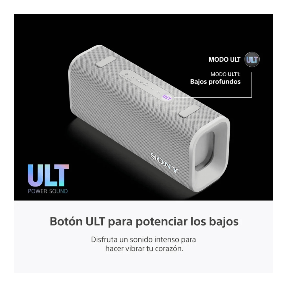 SONY ULT 3 PARLANTE SRS-ULT30 BLUETOOTH PORTÁTIL WATERPROOF – BLANCO - 7