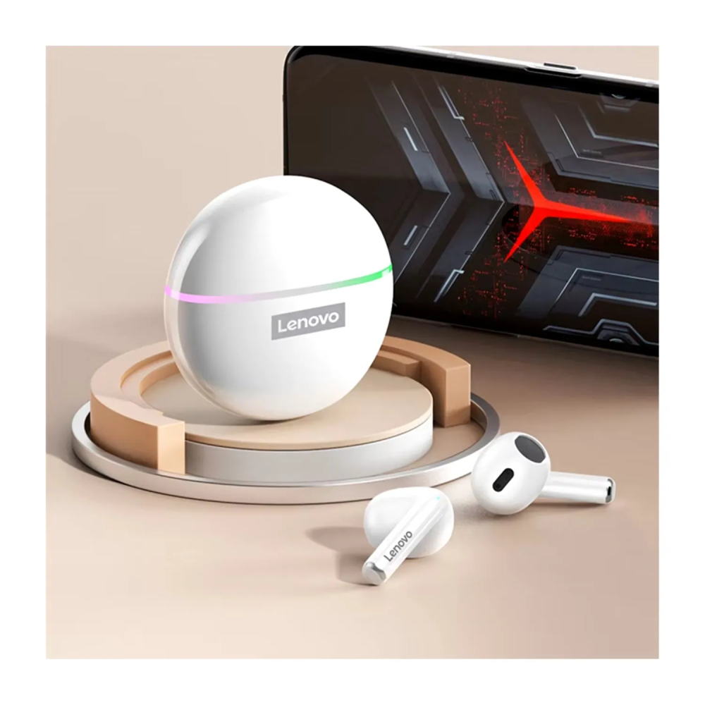AUDÍFONOS BLUETOOTH LENOVO THINKPLUS XT97 TWS BLANCOS | SONIDO ESTÉREO HIFI, BLUETOOTH 5.2 Y CONTROL TÁCTIL - 3