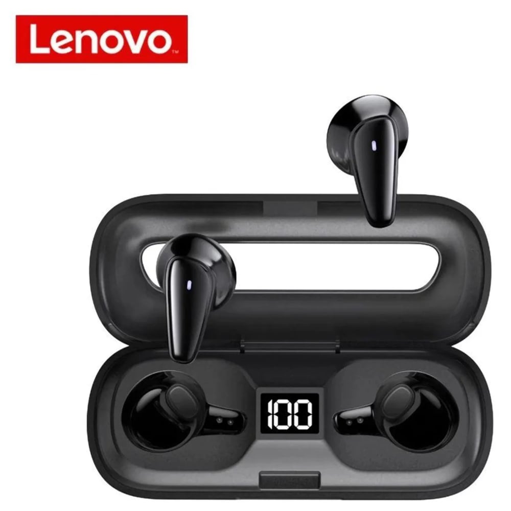 AUDÍFONOS BLUETOOTH LENOVO XT95 INALÁMBRICOS NEGROS CON PANTALLA DIGITAL E IPX5 - 1