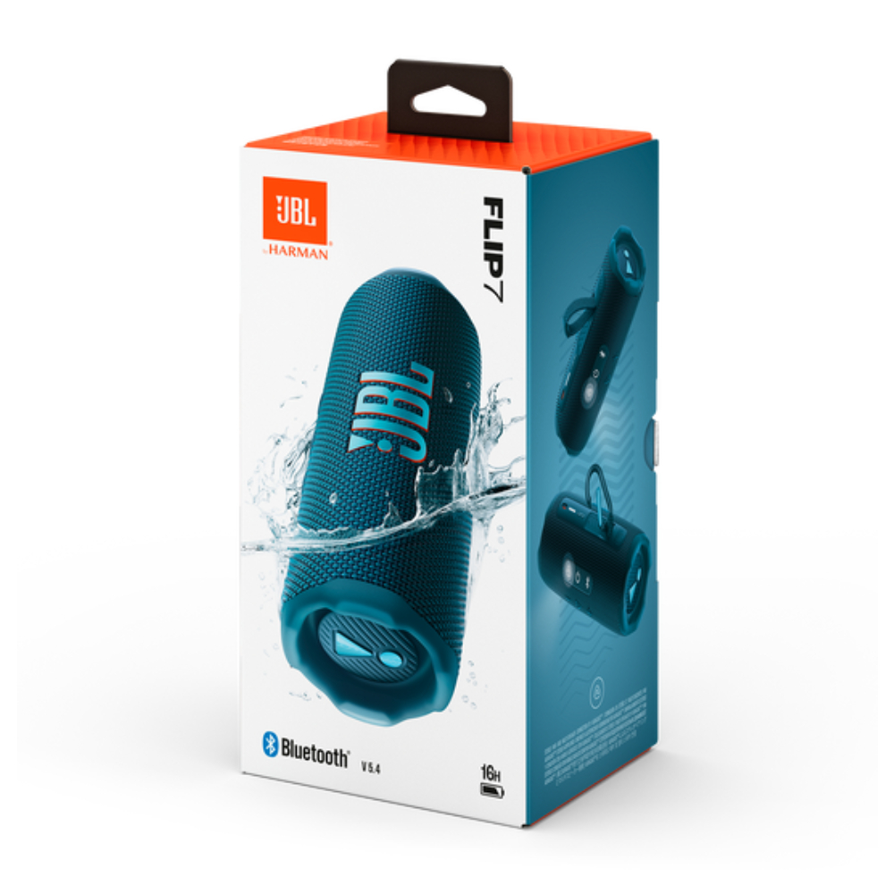PARLANTE PORTÁTIL JBL FLIP 7 BLUETOOTH 5.4 CON AI SOUND BOOST Y BATERÍA DE LARGA DURACIÓN – AZUL - 4