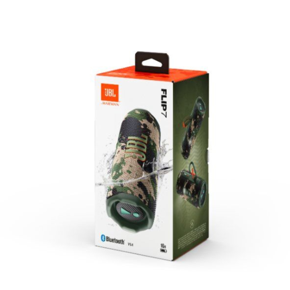 PARLANTE BLUETOOTH PORTÁTIL JBL FLIP 7 CAMUFLADO INALÁMBRICO CON SONIDO PRO - 4