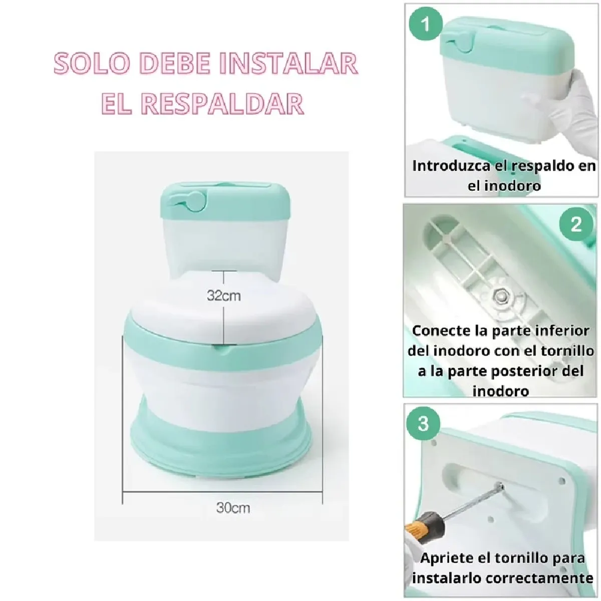 BACINILLA PARA BEBÉS VERDE AGUA | ENTRENAMIENTO AL BAÑO 4801149 - 2