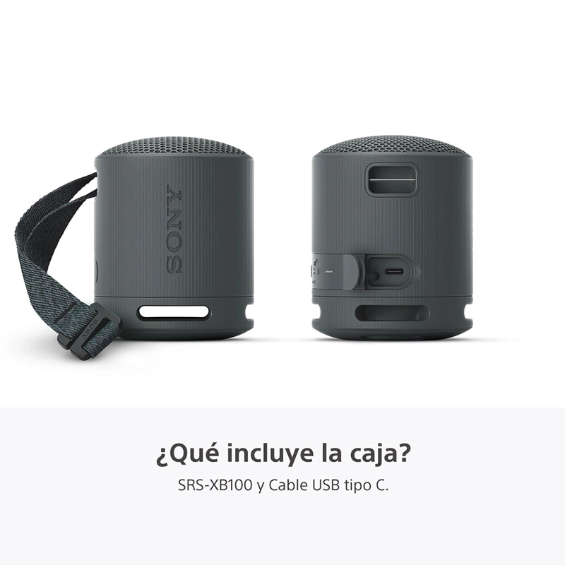 PARLANTE BLUETOOTH SONY SRS-XB100 NEGRO | PORTÁTIL Y RESISTENTE AL AGUA - 2