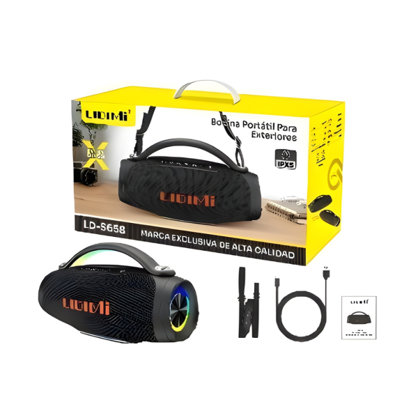 PARLANTE PORTÁTIL LIDIMI LD-S658 120W – POTENCIA Y ESTILO CON BLUETOOTH - 4