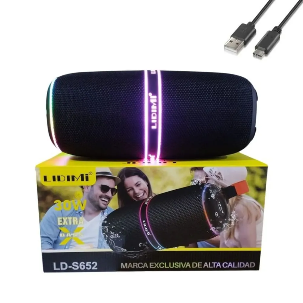 LIDIMI LD-S652 PARLANTE PORTÁTIL BLUETOOTH 30W | ALTA POTENCIA Y FÁCIL CONEXIÓN - 6