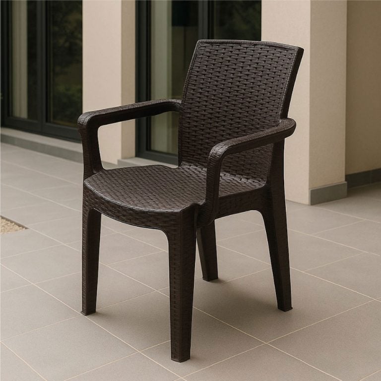 SILLA TERRA RATÁN CON APOYABRAZOS 3052025 – IDEAL PARA PATIO, BALCÓN Y COMEDOR - 2
