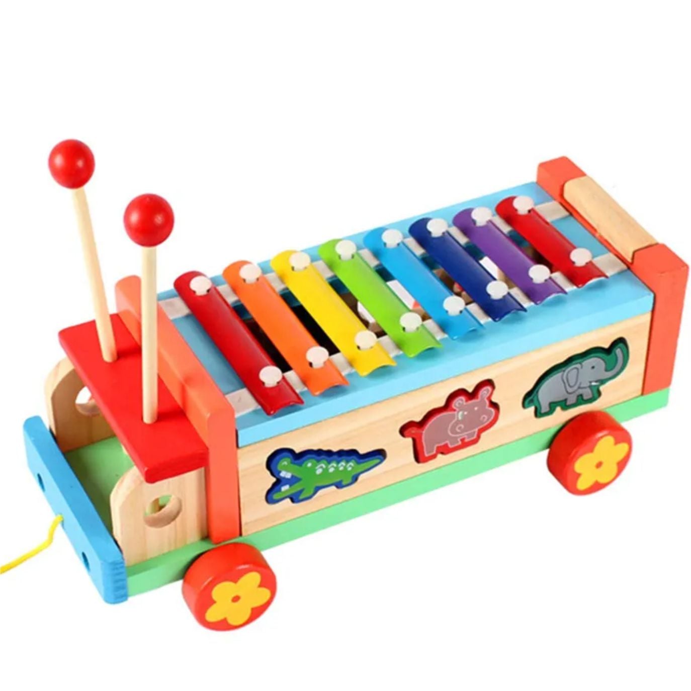 CARRITO INFANTIL CON XILÓFONO INTEGRADO Y JUEGO DE ENCAJE - 1