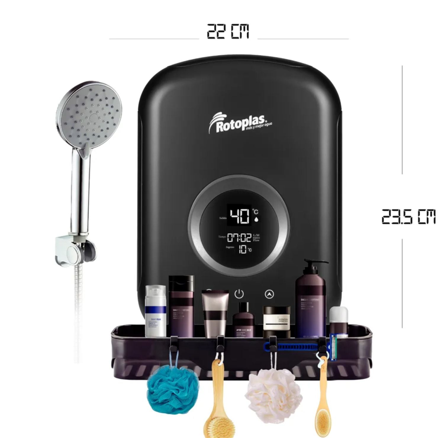 RAPIDUCHA ROTOPLAS SENSATION MAX BLACK 5500W CALENTADOR DE AGUA - 4