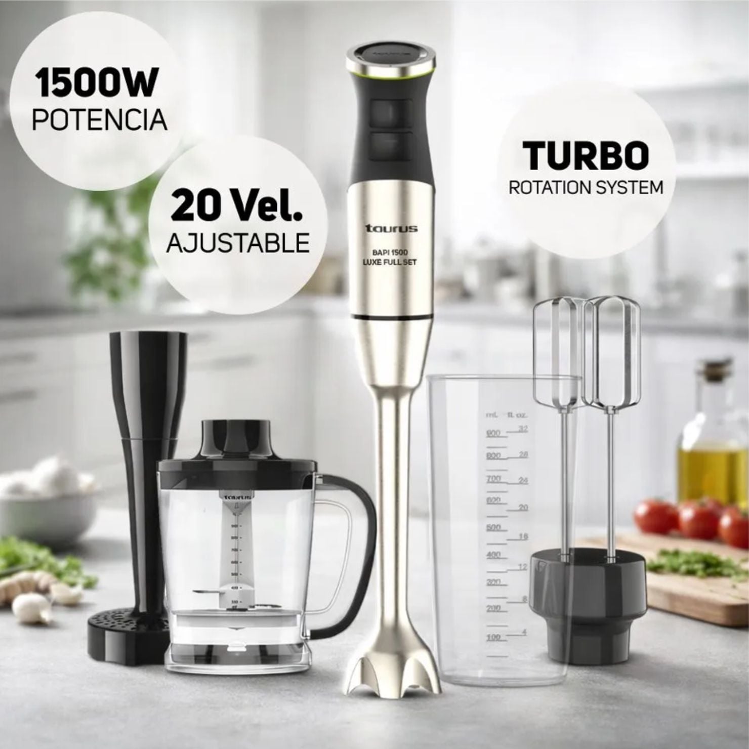 BATIDORA BAPI 1500 LUXE FULL SET USO DIARIO - 1