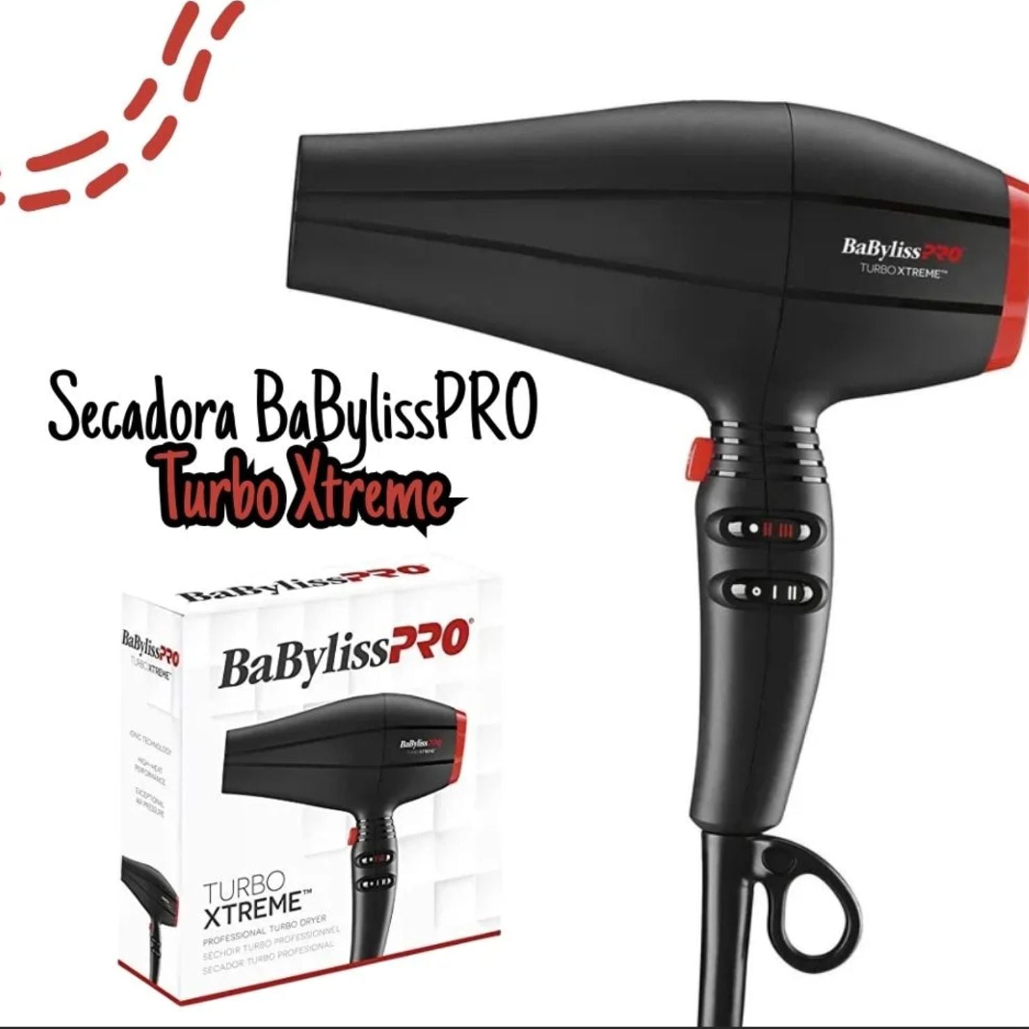 SECADORA BABYLISSPRO B9400PE TURBO XTREME ALTO RENDIMIENTO - 1