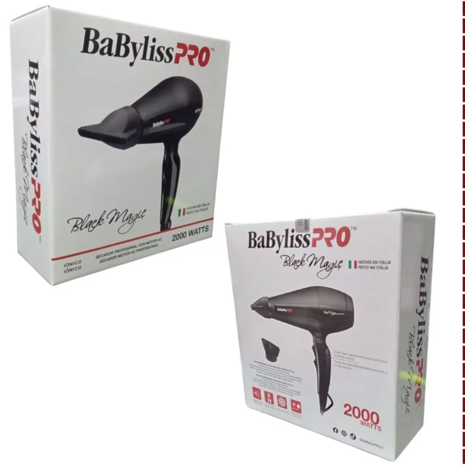 SECADORA PROFESIONAL BABYLISSPRO BLACK MAGIC 2000W TECNOLOGÍA IÓNICA - 5