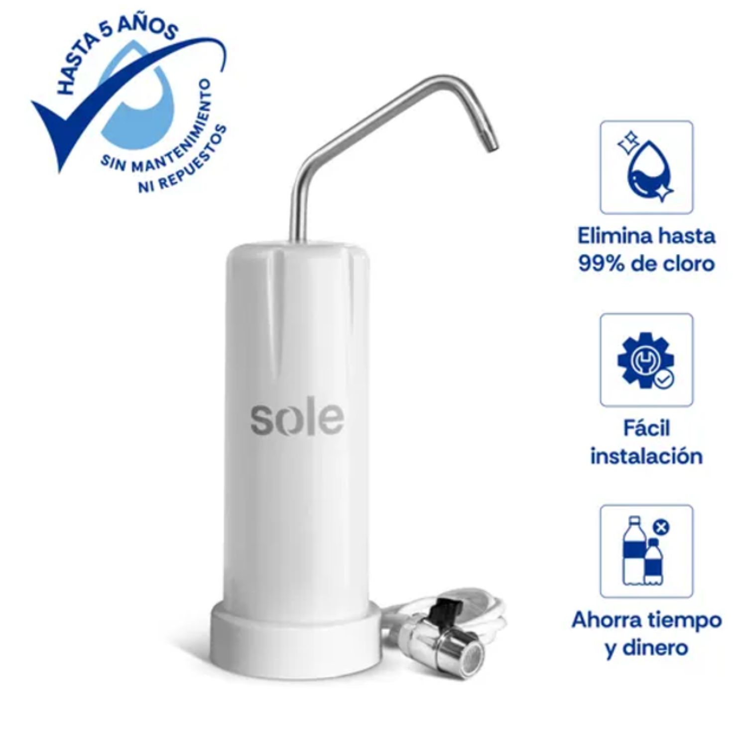 PURIFICADOR DE AGUA SOLE FILSOL016C PRIME CON SISTEMA DE FILTRACIÓN DE 5 ETAPAS - 5