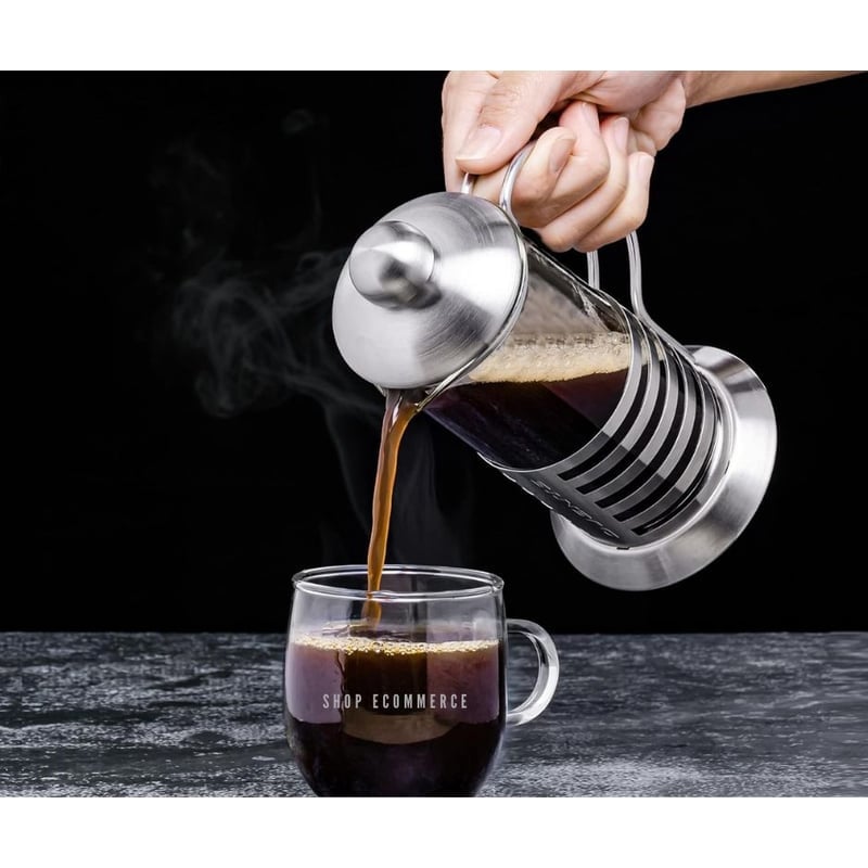PRENSA FRANCESA SILVER 350 ML ACERO INOXIDABLE - 3