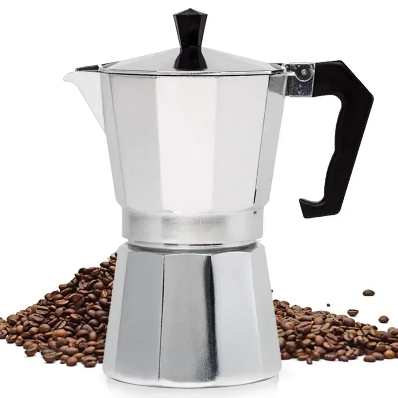 KIT SILVER CAFETERA MOKA ITALIANA 3 TZ + TAZA 250 ML - 1