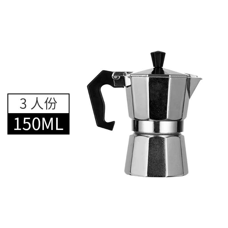 KIT SILVER CAFETERA MOKA ITALIANA 3 TZ + TAZA 250 ML - 2