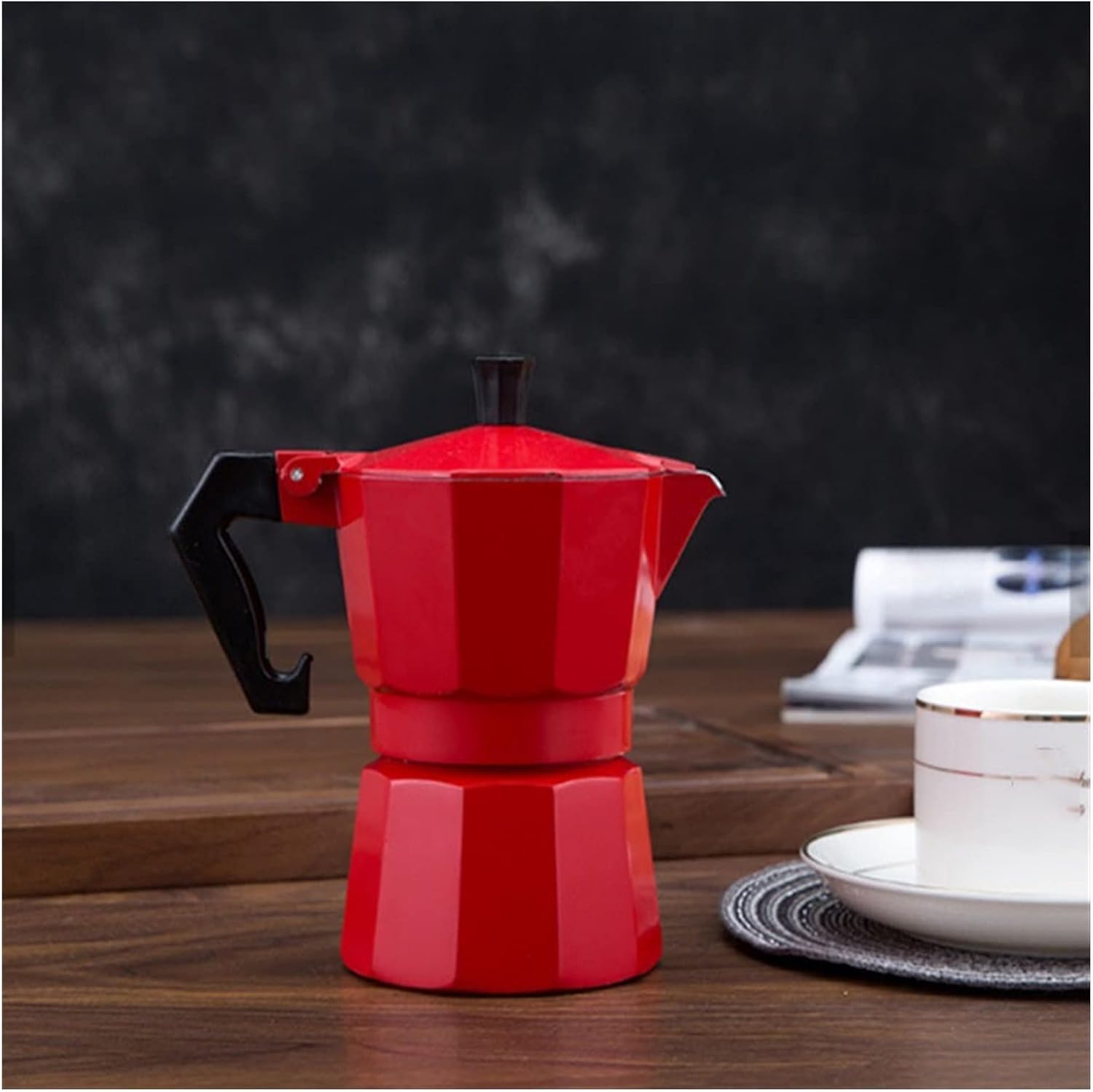 MOKA ITALIANA COLOR ROJO 2 TAZAS - 1