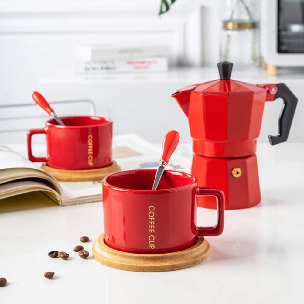 MOKA ITALIANA COLOR ROJO 2 TAZAS - 2
