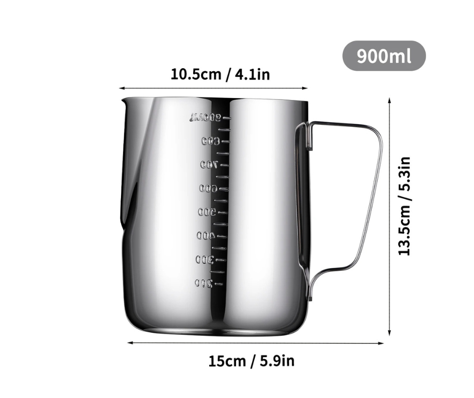 JARRA BARISTA DE ACERO 900 ML - 1