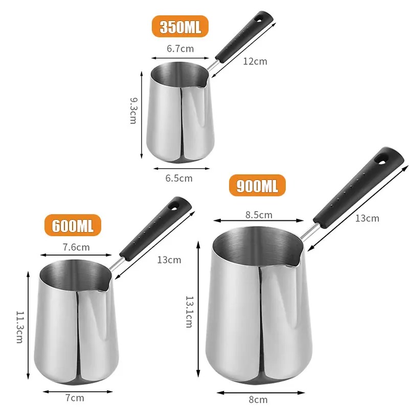CAFETERA TURCA DE ACERO INOXIDABLE  1000 ML - 3