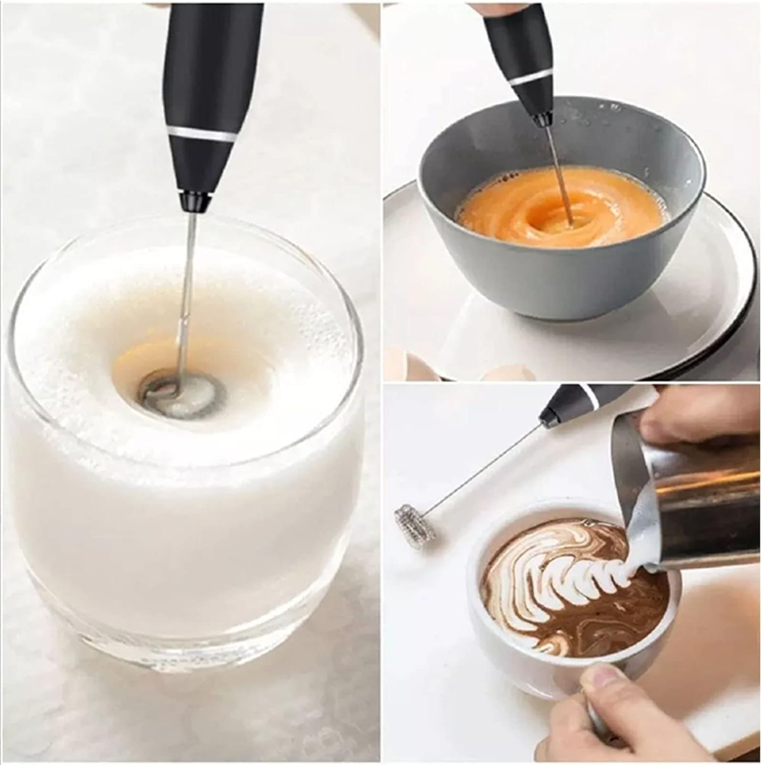ESPUMADOR DE LECHE DE MANO CON DOS CABEZALES - 2