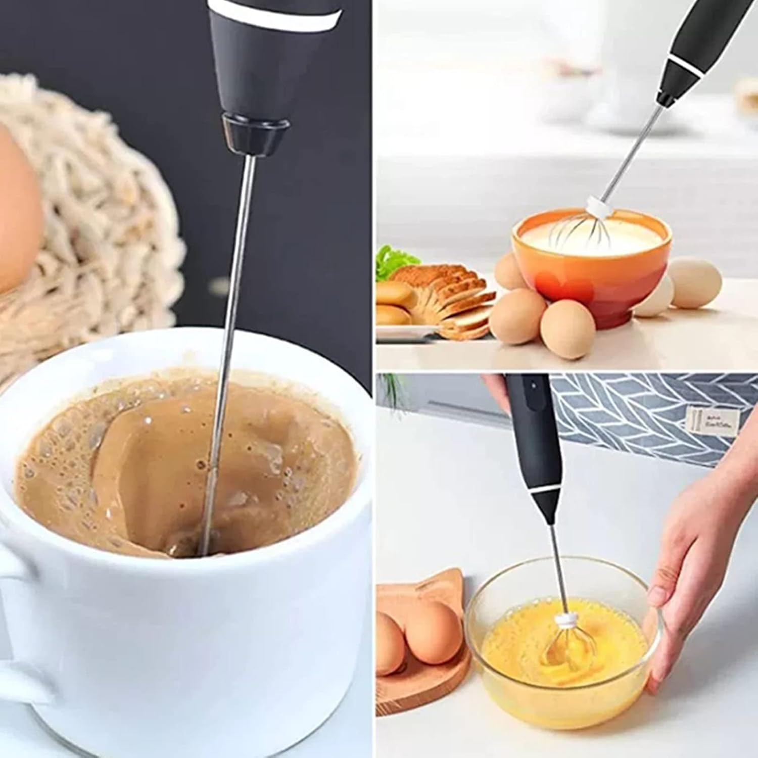 ESPUMADOR DE LECHE DE MANO CON DOS CABEZALES - 3