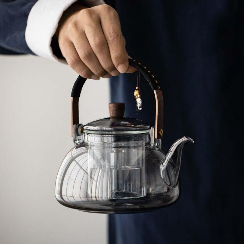 TETERA DE CRISTAL ESTILO JAPONES CON INFUSOR - 7