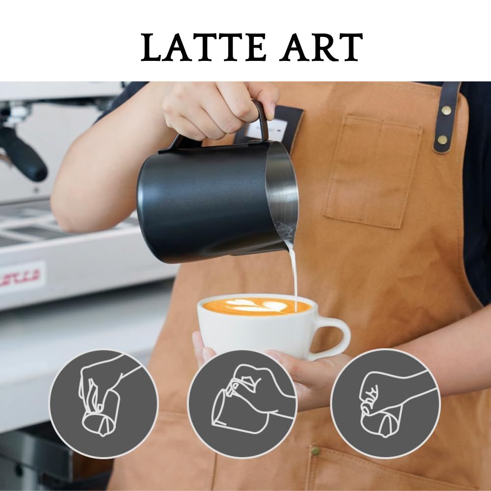 JARRA BARISTA NEGRO EN ACERO 550 ML - 4