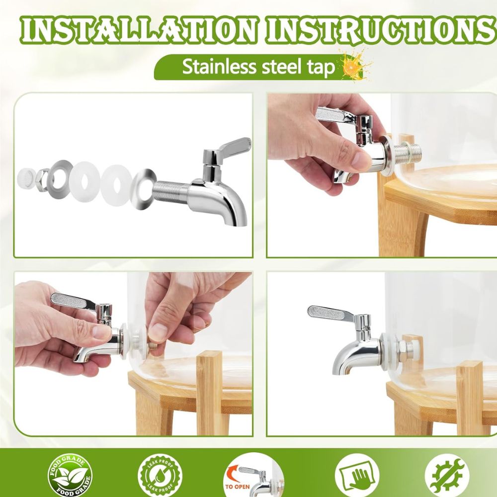 DISPENSADOR DE BEBIDAS EN VIDRIO 5 LITROS - 2