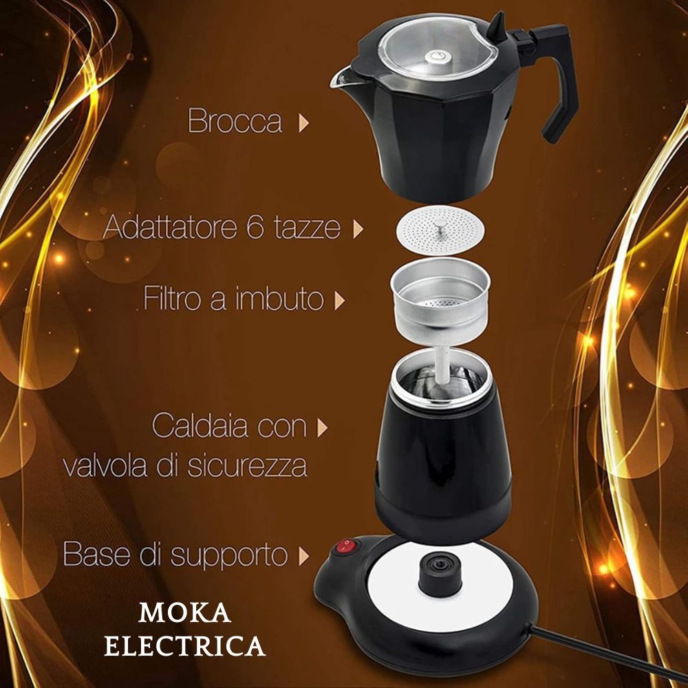 CAFETERA MOKA ITALIANA ELECTRICA 300 ML - 2