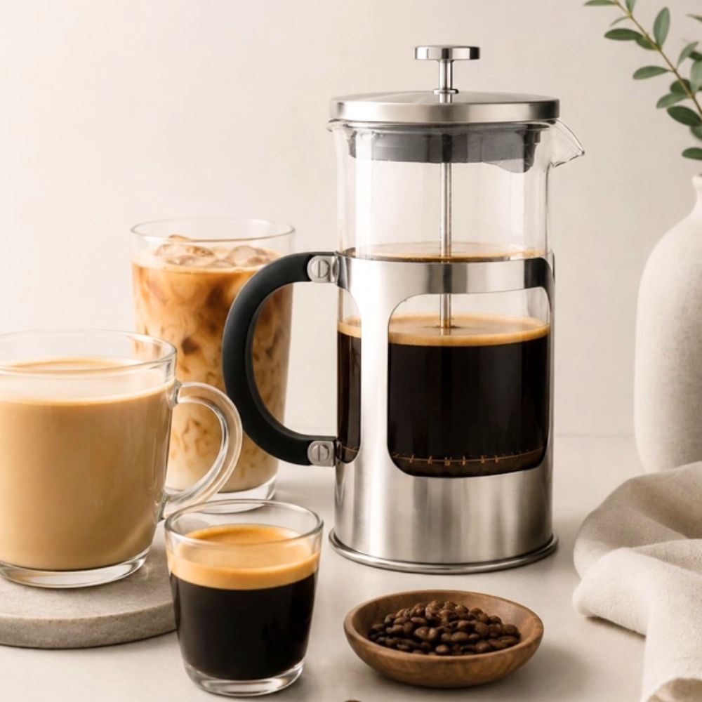 CAFETERA PRENSA FRANCESA PLATEADA 650 ML - 2