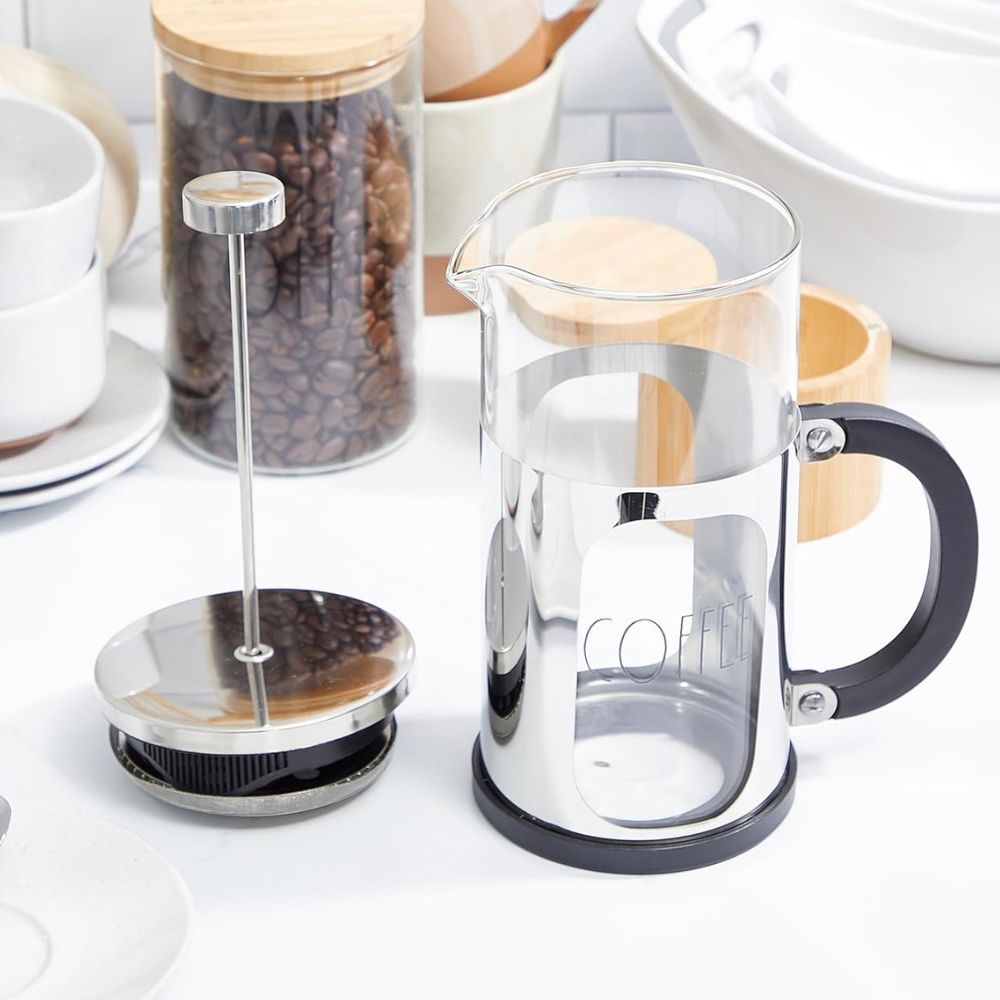 CAFETERA PRENSA FRANCESA PLATEADA 650 ML - 3