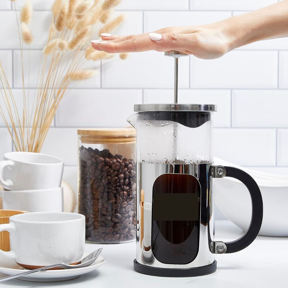 CAFETERA PRENSA FRANCESA PLATEADA 650 ML - 4