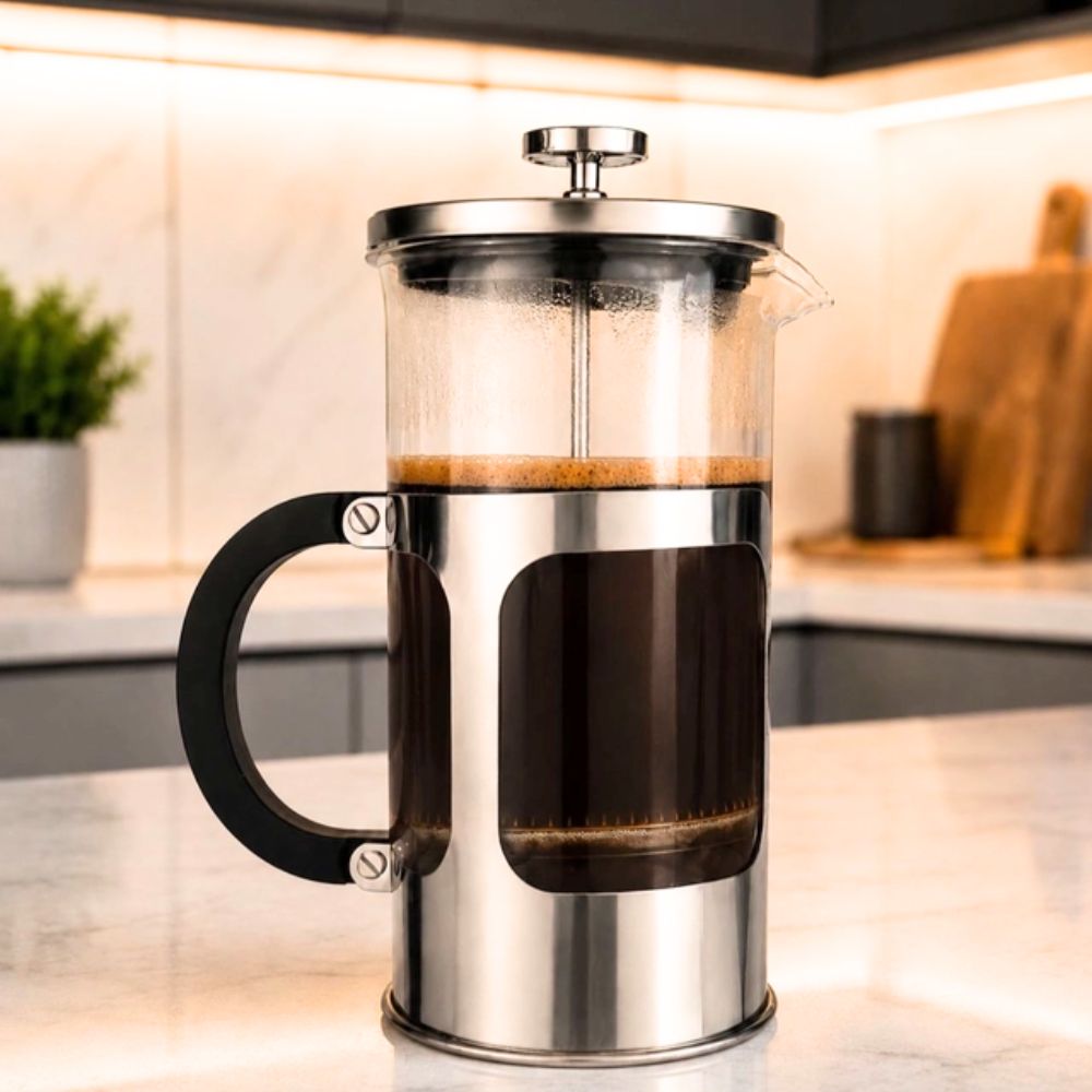 CAFETERA PRENSA PLATEADA 1000 ML - 4
