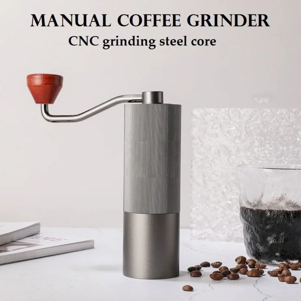 MOLINILLO DE CAFÉ MANUAL EN ACERO INOXIDABLE PLATEADO - 4