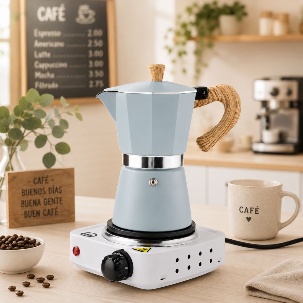 KIT CAFETERO MOKA COCINA PORTATIL - 1