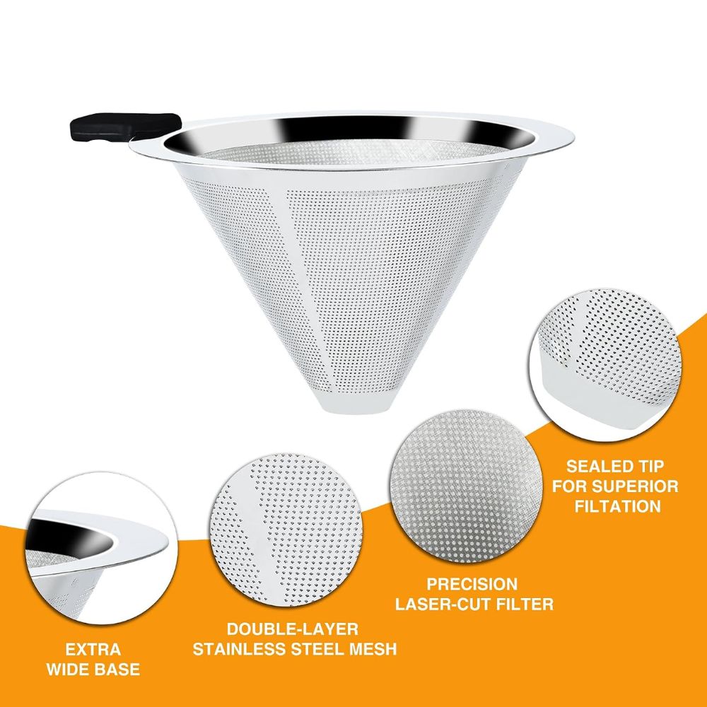 GOTERO CONICO DE ACERO PARA CHEMEX 400 ML - 1