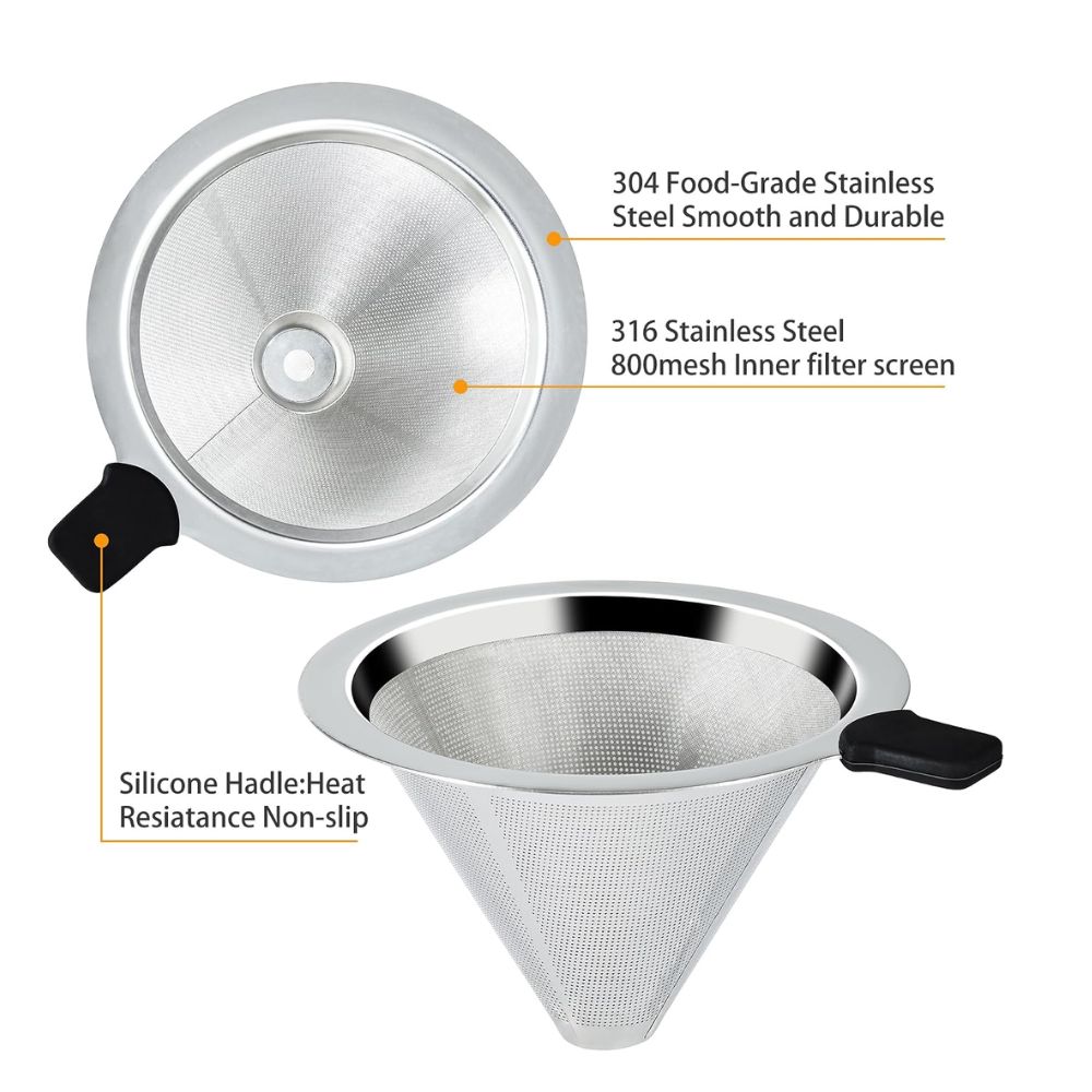 GOTERO CONICO DE ACERO PARA CHEMEX 400 ML - 2
