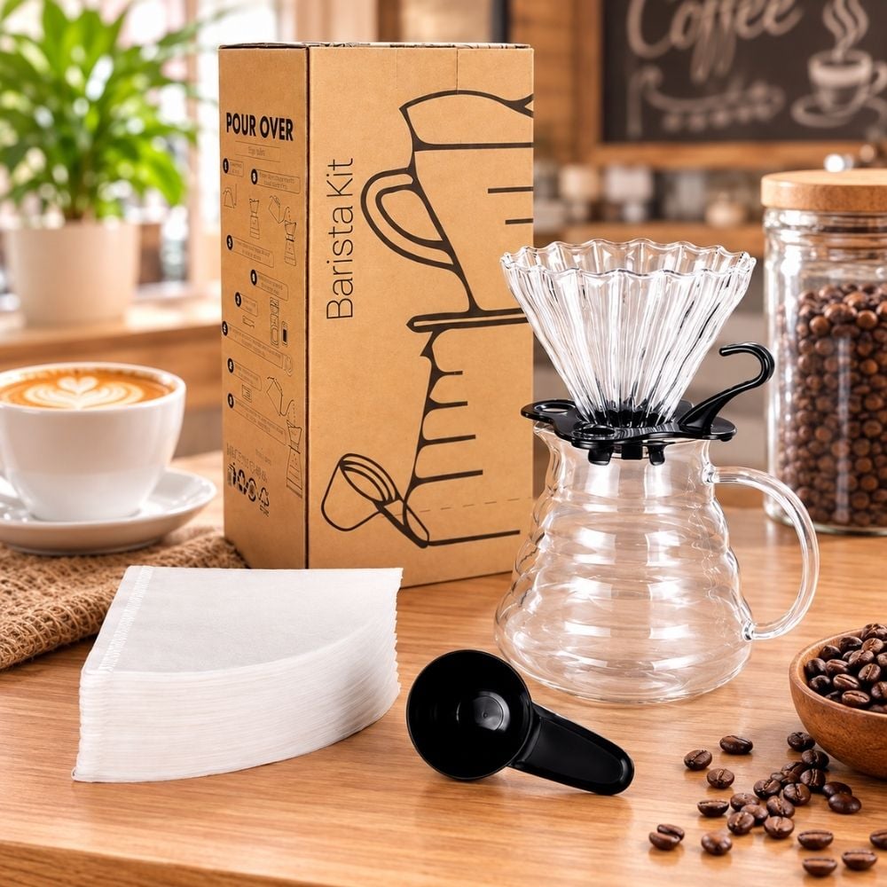KIT ESPECIAL DE REGALO JARRA +DRIPPER+CUCHARA+FILTROS - 1