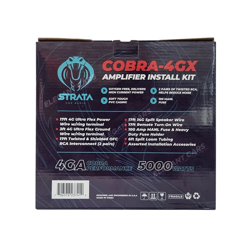 Strata Top Cable Ripley - KIT CABLES STRATA COBRA-4GX INSTALACION AMPLIFICADOR 5000W